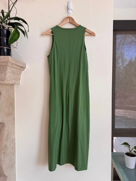 Athleta Green Sleeveless Pullover Midi Dress Womens Size S - Picture 6 of 15